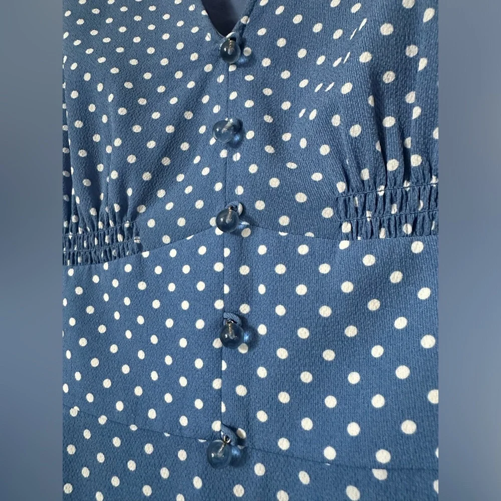 Kate Spade New York Cornflower Blue Tea Garden Dot Mini Dress Size 6